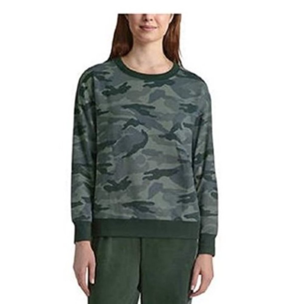 Splendid | Camo Print Pullover Sweatshirt Top Size Small